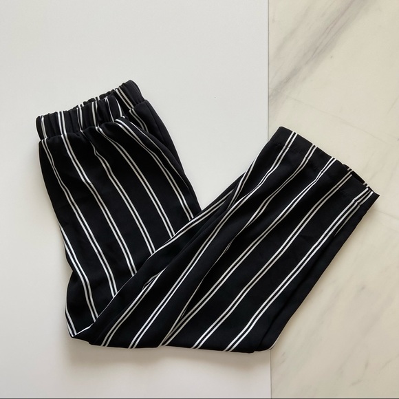 Ricki’s Palazzo Pants (Black/White Vertical Stripes) - Picture 4 of 7